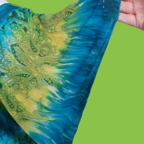 INC 💚  Gorgeous and colorful bohemian blouse for women - Size:  M - Picture 3 of 11